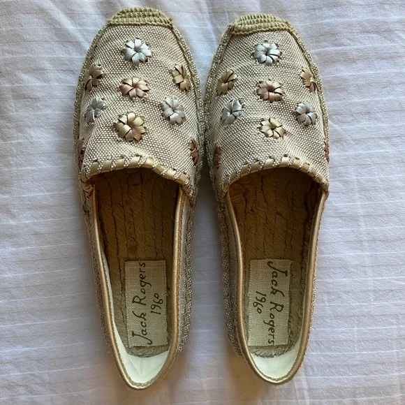 Jack Rogers Flower Embroidered Espadrilles - Picture 2 of 6